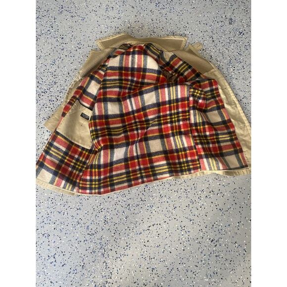 Vintage Zero King Overcoat Mens 44 Brown Wool USA Plaid Lined Missing Button - Picture 8 of 8